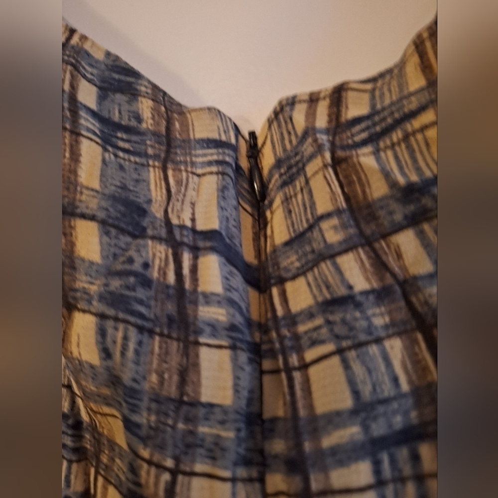 Vintage Carole Little Timeless Chic Navy Plaid Dress - Picture 5 of 6